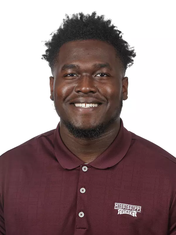 STARKVILLE, MS - June 19, 2019 - Mississippi State Offensive Lineman Cordavien Suggs (#77) headshot taken at Mississippi State University in Starkville, MS. Photo By Aaron Cornia