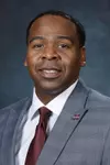 STARKVILLE, MS - October 18, 2019 - Mississippi State Assistant Coach Korey McCray headshot taken at the Humphrey Coliseum at Mississippi State University in Starkville, MS. Photo By Aaron Cornia