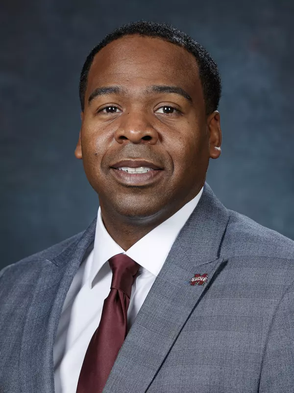 STARKVILLE, MS - October 18, 2019 - Mississippi State Assistant Coach Korey McCray headshot taken at the Humphrey Coliseum at Mississippi State University in Starkville, MS. Photo By Aaron Cornia