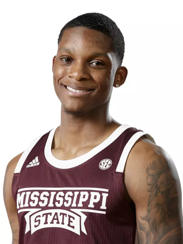 STARKVILLE, MS - October 10, 2019 - Mississippi State Guard Tyson Carter (#23) headshot taken at the Humphrey Coliseum at Mississippi State University in Starkville, MS. Photo By Aaron Cornia