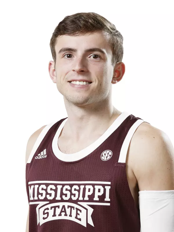 STARKVILLE, MS - October 10, 2019 - Mississippi State Guard Tate Clayton (#10) headshot taken at the Humphrey Coliseum at Mississippi State University in Starkville, MS. Photo By Aaron Cornia