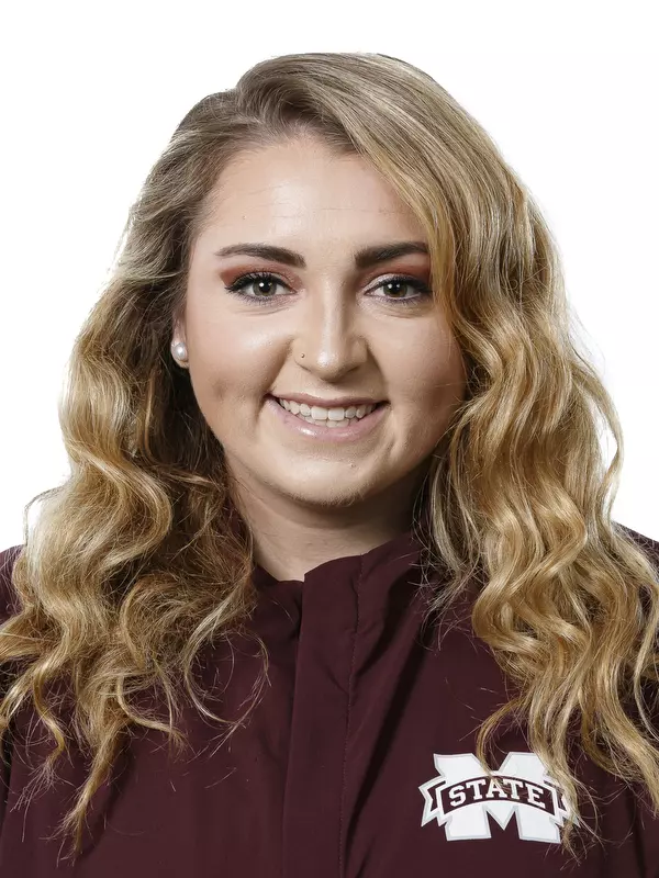 STARKVILLE, MS - September 12, 2019 - Mississippi State Infielder Montana Davidson (#32) headshot taken at the Holliman Athletic Center at Mississippi State University in Starkville, MS. Photo By Aaron Cornia