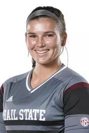STARKVILLE, MS - July 11, 2019 - Mississippi State Goalkeeper Gabby English (#1) headshot taken at Mississippi State University in Starkville, MS. Photo By Aaron Cornia