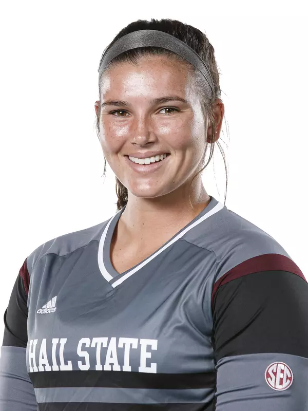STARKVILLE, MS - July 11, 2019 - Mississippi State Goalkeeper Gabby English (#1) headshot taken at Mississippi State University in Starkville, MS. Photo By Aaron Cornia