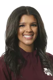 STARKVILLE, MS - September 10, 2019 - Mississippi State Infielder Desiree Lewis (#5) headshot taken at the Holliman Athletic Center at Mississippi State University in Starkville, MS. Photo By Blake Williams