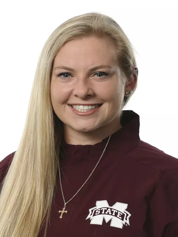 STARKVILLE, MS - September 10, 2019 - Mississippi State Catcher/Infielder Jackie McKenna (#44) headshot taken at the Holliman Athletic Center at Mississippi State University in Starkville, MS. Photo By Blake Williams