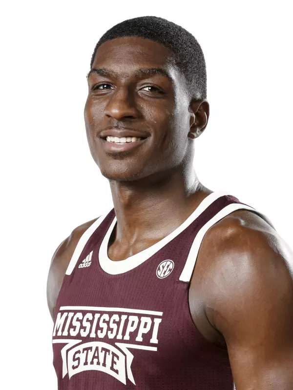 STARKVILLE, MS - October 10, 2019 - Mississippi State Forward Reggie Perry (#1) headshot taken at the Humphrey Coliseum at Mississippi State University in Starkville, MS. Photo By Aaron Cornia