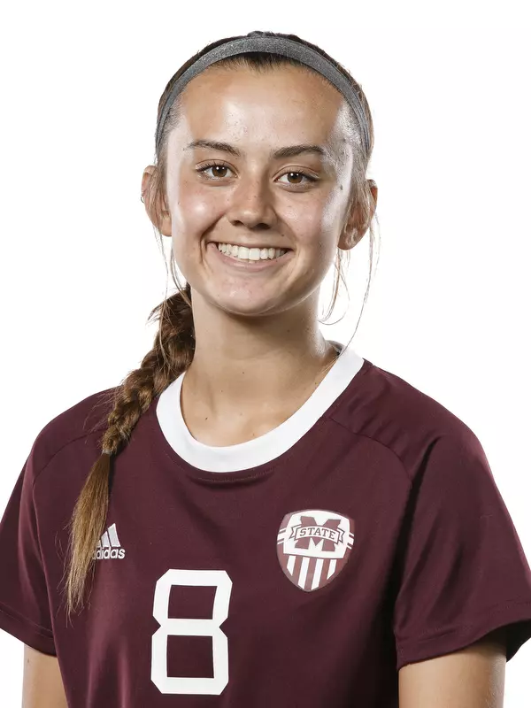 STARKVILLE, MS - July 12, 2019 - Mississippi State Defenseman/Midfielder Madison Rust (#8) headshot taken at Mississippi State University in Starkville, MS. Photo By Aaron Cornia