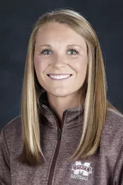 STARKVILLE, MS - September 28, 2016 - Mississippi State Infielder Caroline Seitz (#15) headshot taken at the Shira Complex at Mississippi State University in Starkville, MS. Photo By Kelly Price