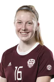 STARKVILLE, MS - July 12, 2019 - Mississippi State Defenseman/Midfielder Alissa Stewart (#16) headshot taken at Mississippi State University in Starkville, MS. Photo By Aaron Cornia