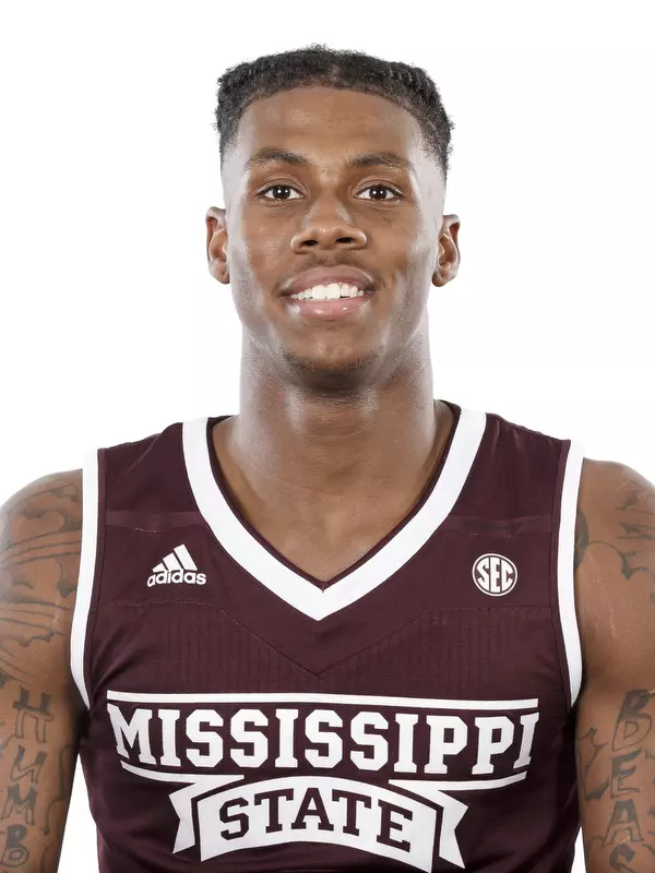 STARKVILLE, MS - September 04, 2018 - Mississippi State Guard DJ Stewart Jr (#3) headshot taken at Mississippi State University in Starkville, MS. Photo By Kelly Donoho