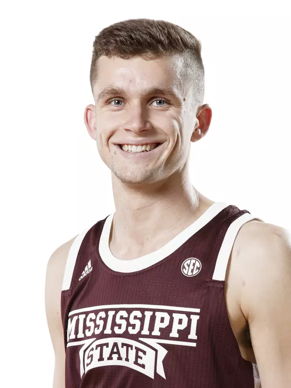 STARKVILLE, MS - October 10, 2019 - Mississippi State Forward Mitchell Storm (#20) headshot taken at the Humphrey Coliseum at Mississippi State University in Starkville, MS. Photo By Aaron Cornia