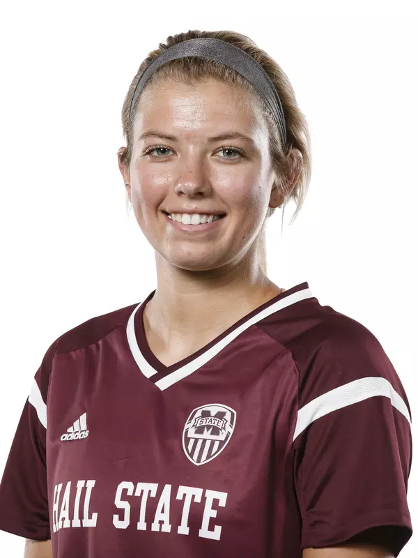 STARKVILLE, MS - July 12, 2019 - Mississippi State Defenseman Sydney Strunk (#2) headshot taken at Mississippi State University in Starkville, MS. Photo By Aaron Cornia