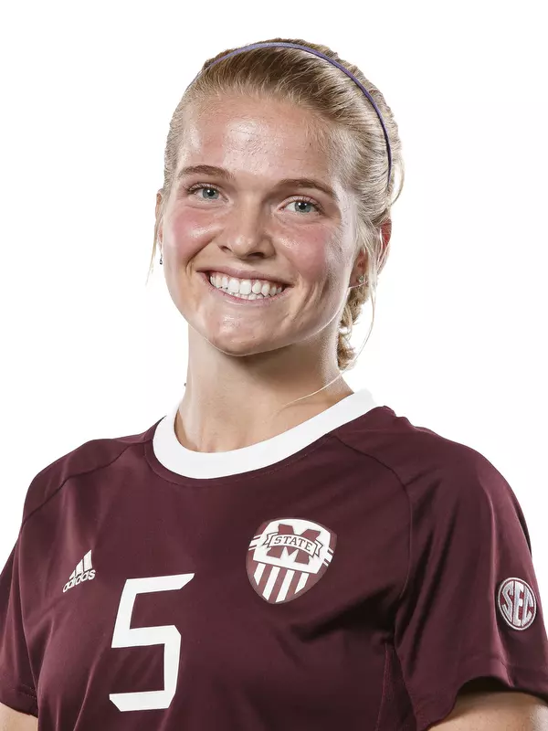 STARKVILLE, MS - July 12, 2019 - Mississippi State Midfielder AK Ward (#5) headshot taken at Mississippi State University in Starkville, MS. Photo By Aaron Cornia