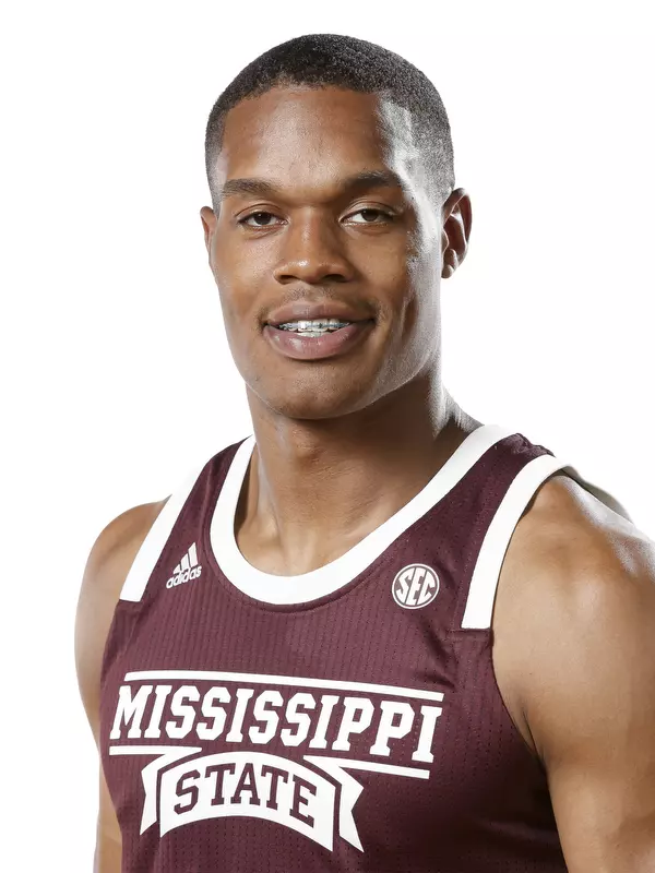 STARKVILLE, MS - October 10, 2019 - Mississippi State Guard Robert Woodard II (#12) headshot taken at the Humphrey Coliseum at Mississippi State University in Starkville, MS. Photo By Aaron Cornia