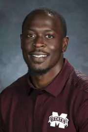 STARKVILLE, MS - July 10, 2018 - Mississippi State Defensive Back Stephen Adegoke (#19) headshot taken at Mississippi State University in Starkville, MS. Photo By Kelly Donoho