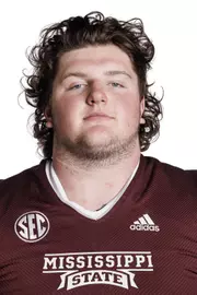 STARKVILLE, MS - May 31, 2022 - Mississippi State Offensive Lineman Jackson Cannon headshot taken at the Leo Seal Jr. Football Complex at Mississippi State University in Starkville, MS. Photo By Austin Perryman
