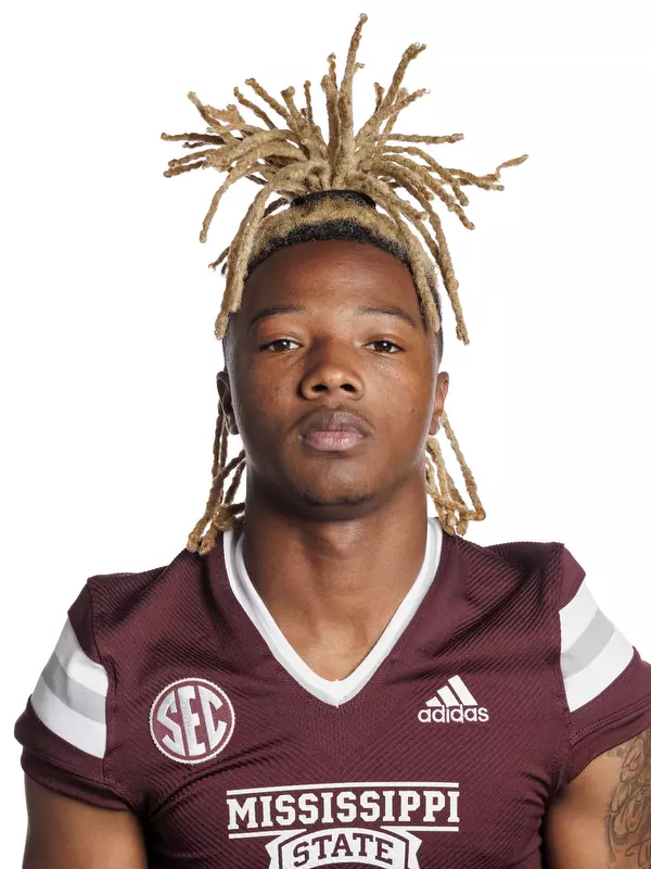 STARKVILLE, MS - May 31, 2022 - Mississippi State Defensive Back Audavion Collins headshot taken at the Leo Seal Jr. Football Complex at Mississippi State University in Starkville, MS. Photo By Austin Perryman
