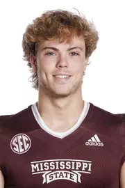 STARKVILLE, MS - May 31, 2022 - Mississippi State Kicker Hudson Hollenbeck headshot taken at the Leo Seal Jr. Football Complex at Mississippi State University in Starkville, MS. Photo By Austin Perryman