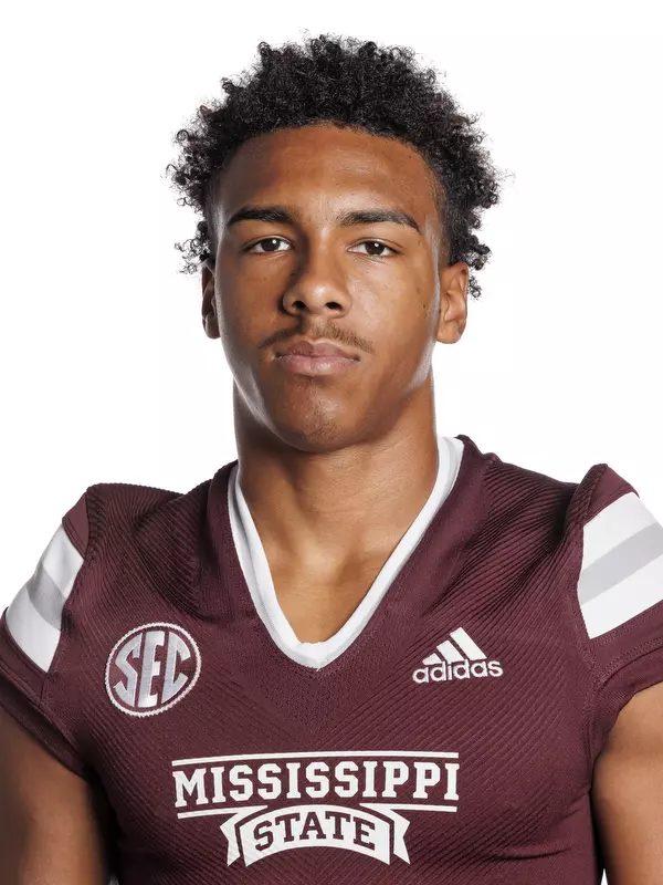 STARKVILLE, MS - May 31, 2022 - Mississippi State Defensive Back Tanner Duke Johnson headshot taken at the Leo Seal Jr. Football Complex at Mississippi State University in Starkville, MS. Photo By Austin Perryman