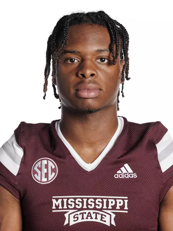 STARKVILLE, MS - May 31, 2022 - Mississippi State Linebacker Avery Sledge headshot taken at the Leo Seal Jr. Football Complex at Mississippi State University in Starkville, MS. Photo By Austin Perryman