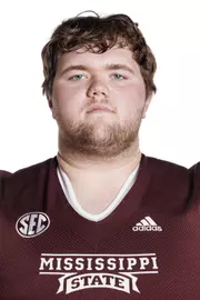 STARKVILLE, MS - May 31, 2022 - Mississippi State Offensive Lineman Lucas Taylor headshot taken at the Leo Seal Jr. Football Complex at Mississippi State University in Starkville, MS. Photo By Austin Perryman