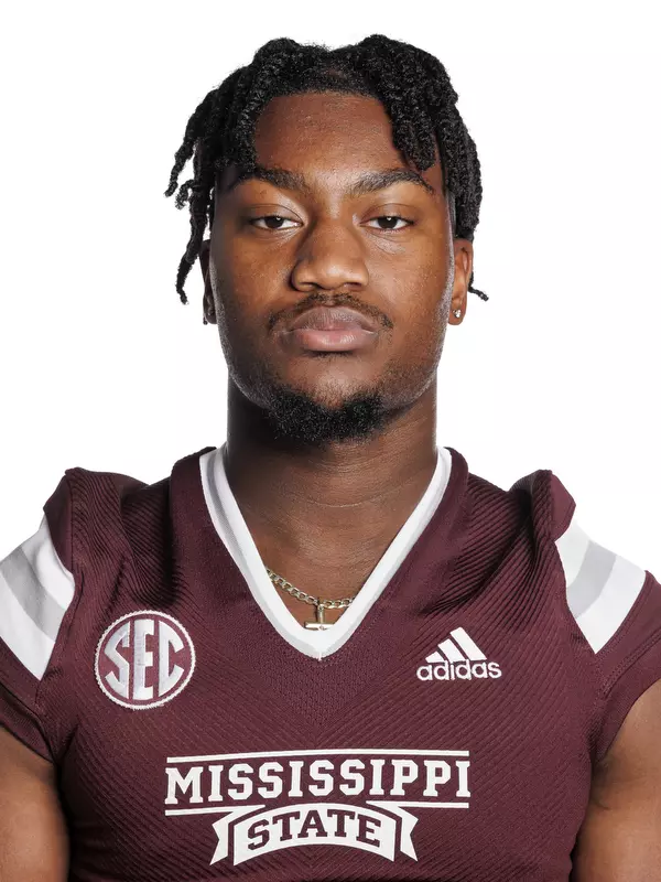 STARKVILLE, MS - May 31, 2022 - Mississippi State Running Back Brinston Williams headshot taken at the Leo Seal Jr. Football Complex at Mississippi State University in Starkville, MS. Photo By Austin Perryman