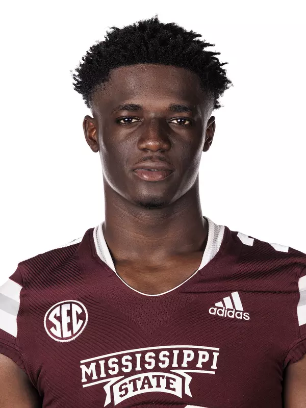 STARKVILLE, MS - June 16, 2022 - Mississippi State Defensive Lineman Donterry Russell headshot taken at the Holliman Athletic Center at Mississippi State University in Starkville, MS. Photo By Kevin Snyder