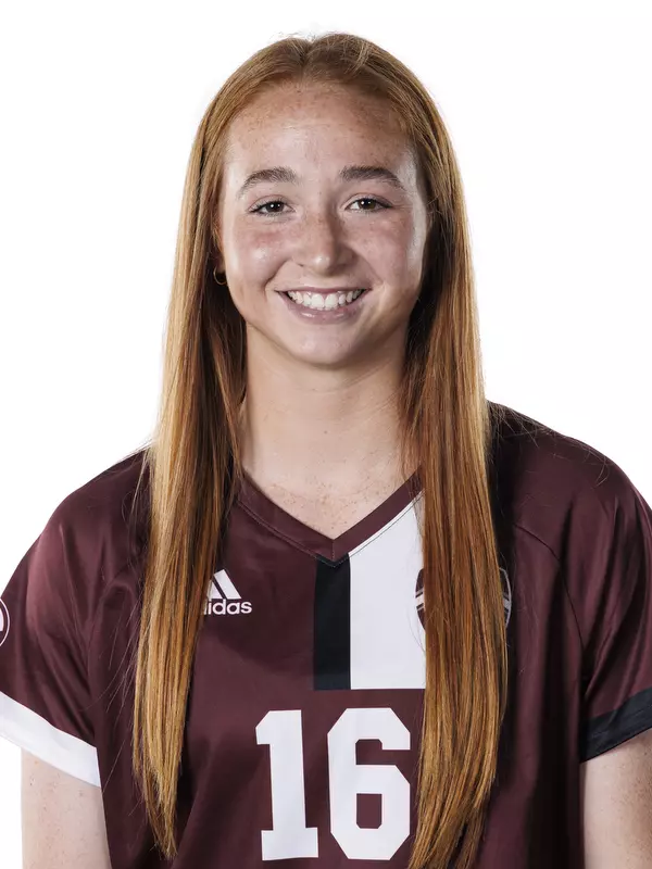 STARKVILLE, MS - July 20, 2022 - Mississippi State Defender Rylie Combs (#16) headshot taken during the 2022 Soccer Production Day at the Shira Complex at Mississippi State University in Starkville, MS. Photo By Austin Perryman