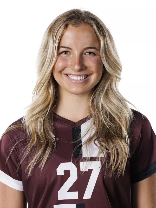STARKVILLE, MS - July 20, 2022 - Mississippi State Forward Lucy Hurst (#27) headshot taken during the 2022 Soccer Production Day at the Shira Complex at Mississippi State University in Starkville, MS. Photo By Austin Perryman