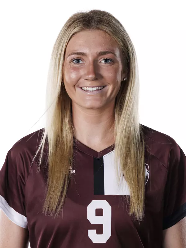 STARKVILLE, MS - July 20, 2022 - Mississippi State Forward Elle McCaslin (#9) headshot taken during the 2022 Soccer Production Day at the Shira Complex at Mississippi State University in Starkville, MS. Photo By Austin Perryman