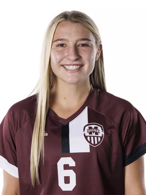 STARKVILLE, MS - July 20, 2022 - Mississippi State Forward Haley McWhirter (#6) headshot taken during the 2022 Soccer Production Day at the Shira Complex at Mississippi State University in Starkville, MS. Photo By Austin Perryman