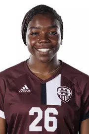 STARKVILLE, MS - July 20, 2022 - Mississippi State's Jojo Ngongo (#26) headshot taken during the 2022 Soccer Production Day at the Shira Complex at Mississippi State University in Starkville, MS. Photo By Austin Perryman