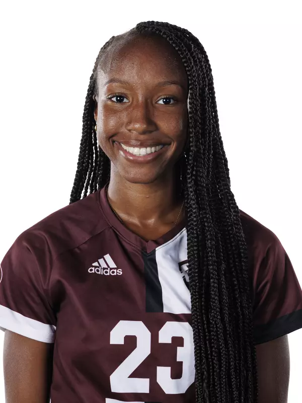 STARKVILLE, MS - July 20, 2022 - Mississippi State Defender Olivia Simpson (#23) headshot taken during the 2022 Soccer Production Day at the Shira Complex at Mississippi State University in Starkville, MS. Photo By Austin Perryman