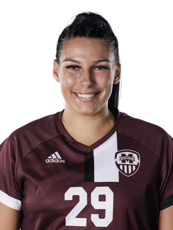 STARKVILLE, MS - July 20, 2022 - Mississippi State Midfielder Hannah Telleysh (#29) headshot taken during the 2022 Soccer Production Day at the Shira Complex at Mississippi State University in Starkville, MS. Photo By Austin Perryman