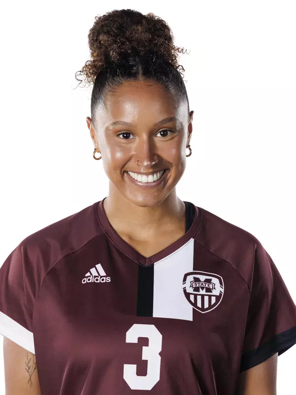 STARKVILLE, MS - July 20, 2022 - Mississippi State Defender Andrea Tyrrell (#3) headshot taken during the 2022 Soccer Production Day at the Shira Complex at Mississippi State University in Starkville, MS. Photo By Austin Perryman