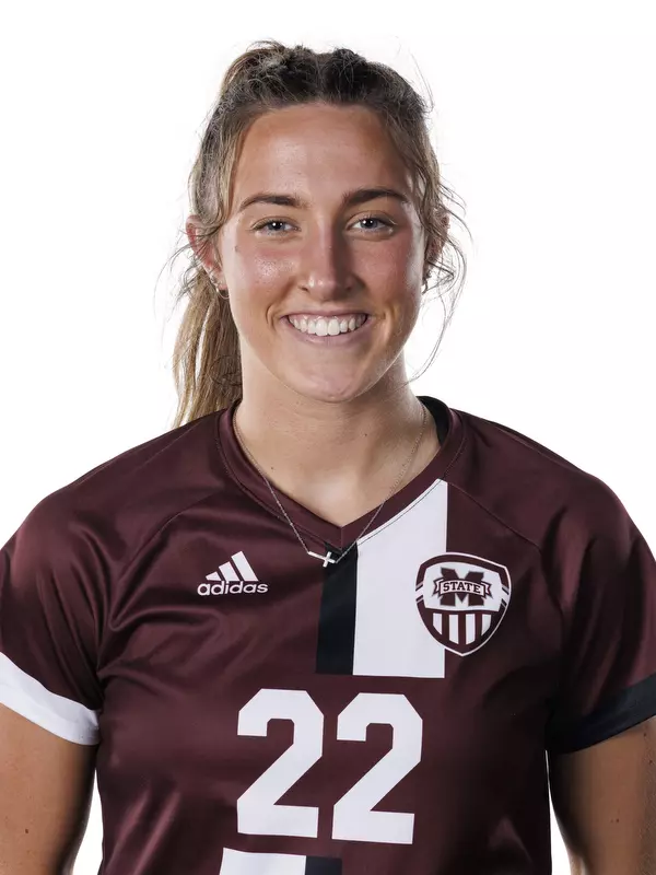 STARKVILLE, MS - July 20, 2022 - Mississippi State Forward Bailey Wagenknecht (#22) headshot taken during the 2022 Soccer Production Day at the Shira Complex at Mississippi State University in Starkville, MS. Photo By Austin Perryman