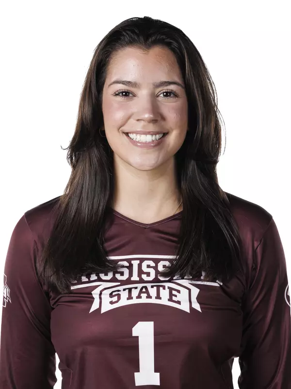 STARKVILLE, MS - July 24, 2022 - Mississippi State Defensive Specialist Yuliana Amador (#1) headshot taken during the 2022 Volleyball Production Day at the Shira Complex at Mississippi State University in Starkville, MS. Photo By Mike Mattina