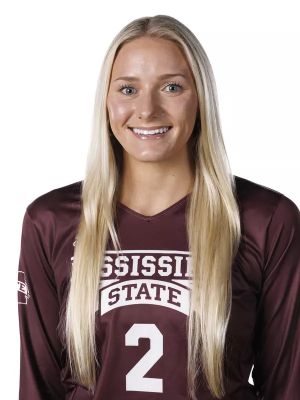 STARKVILLE, MS - July 24, 2022 - Mississippi State Defensive Specialist Lilly Gunter (#2) headshot taken during the 2022 Volleyball Production Day at the Shira Complex at Mississippi State University in Starkville, MS. Photo By Mike Mattina