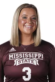 STARKVILLE, MS - July 24, 2022 - Mississippi State Defensive Specialist Lacey Jeffcoat (#3) headshot taken during the 2022 Volleyball Production Day at the Shira Complex at Mississippi State University in Starkville, MS. Photo By Mike Mattina