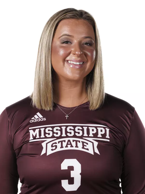 STARKVILLE, MS - July 24, 2022 - Mississippi State Defensive Specialist Lacey Jeffcoat (#3) headshot taken during the 2022 Volleyball Production Day at the Shira Complex at Mississippi State University in Starkville, MS. Photo By Mike Mattina