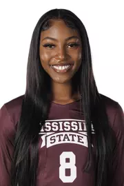 STARKVILLE, MS - July 24, 2022 - Mississippi State Middle Blocker/Right Setter Gabby Waden (#8) headshot taken during the 2022 Volleyball Production Day at the Shira Complex at Mississippi State University in Starkville, MS. Photo By Mike Mattina