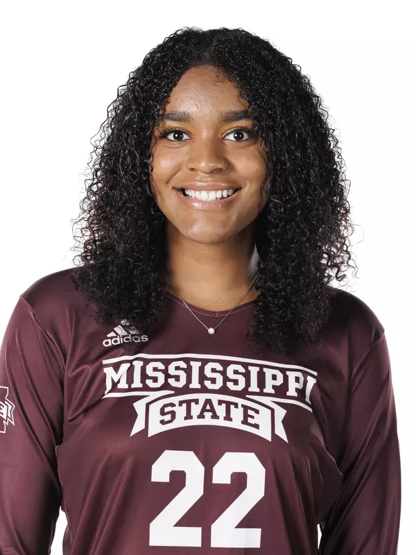 STARKVILLE, MS - July 24, 2022 - Mississippi State Middle Blocker Sanaa Williams (#22) headshot taken during the 2022 Volleyball Production Day at the Shira Complex at Mississippi State University in Starkville, MS. Photo By Mike Mattina