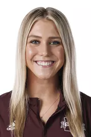 STARKVILLE, MS - August 22, 2022 -Mississippi State Pitcher Reis Beuerlein (#15) headshot taken at the Holliman Athletic Center at Mississippi State University in Starkville, MS. Photo By Austin Perryman