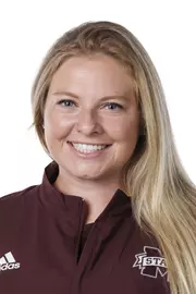 STARKVILLE, MS - August 22, 2022 - Mississippi State Catcher Jackie McKenna (#44) headshot taken at the Holliman Athletic Center at Mississippi State University in Starkville, MS. Photo By Austin Perryman