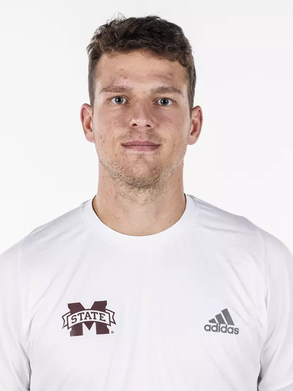 STARKVILLE, MS - January 05, 2023 - Michal Novansky during 2023 Men’s Tennis Production Day at the Holliman Athletic Center at Mississippi State University in Starkville, MS. Photo By Mike Mattina