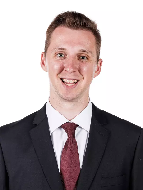STARKVILLE, MS - September 05, 2023 - Mississippi State Director of Scouting & Analytics Dillon Elder headshot taken at the Holliman Athletic Center at Mississippi State University in Starkville, MS. Photo By Mike Mattina