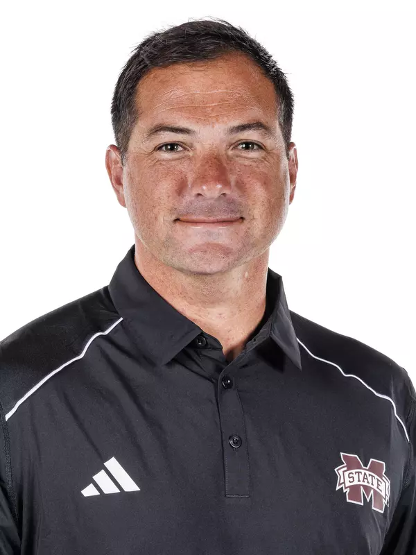 STARKVILLE, MS - October 03, 2023 - Chris Hooshyar headshot taken at the Holliman Athletic Center at Mississippi State University in Starkville, MS. Photo By Bailey Black