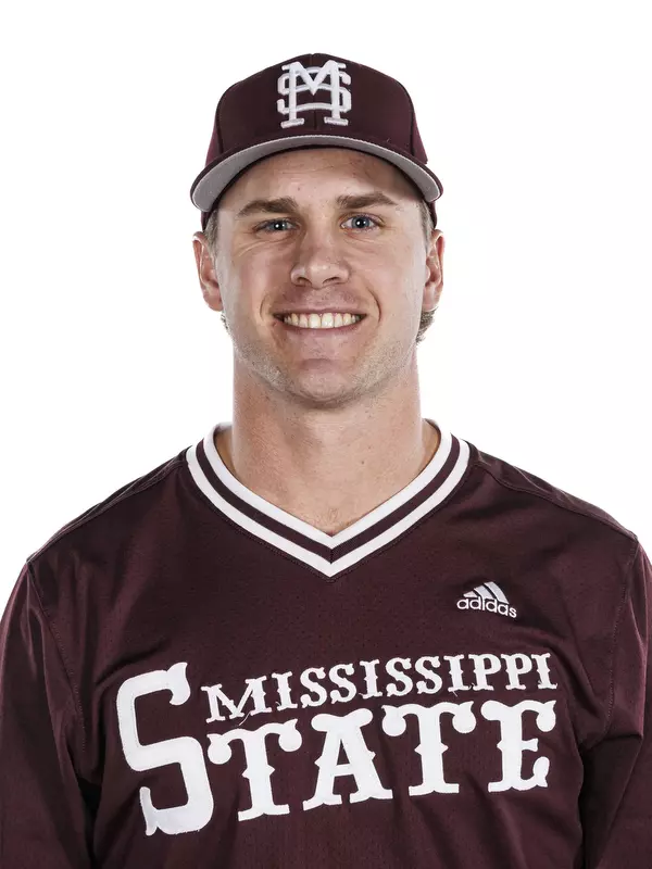 STARKVILLE, MS - November 17, 2023 - Mississippi State Infielder/Outfielder Aaron Downs (#5) during 2023-2024 Baseball Production Day at Dudy Noble Field at Polk-Dement Stadium in Starkville, MS. Photo By Jaden Powell