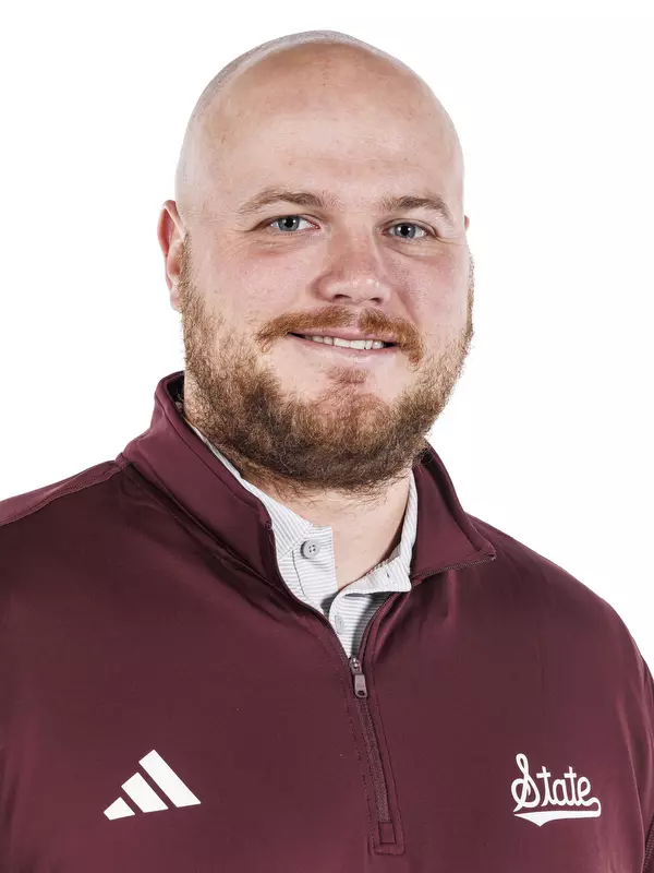 STARKVILLE, MS - December 18, 2023 -Mississippi State Quarterbacks Coach Matt Holecek during New Coach Photo Shoot at the Leo Seal Jr. Football Complex at Mississippi State University in Starkville, MS. Photo By Mike Mattina